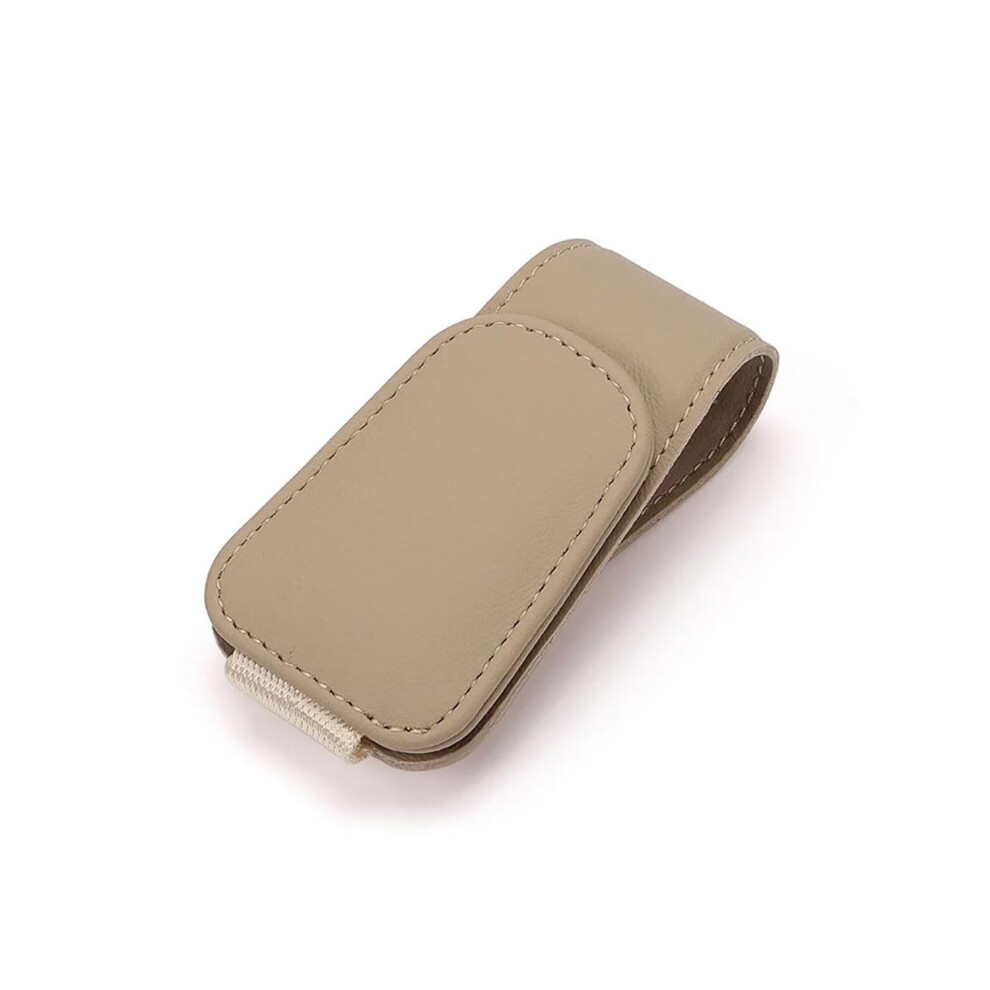 Sunglasses Holder For Car Universal Car Sun Visor Glasses Clip Card Ticket Holder Pen Case Beige 9067246040710