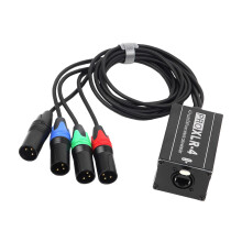 4 Channel 3Pin Networking XLR Cable for Stage Sound Lighting-A