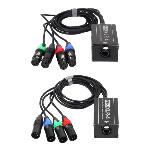 4 Channel 3Pin Networking XLR Cable for Stage Sound Lighting-A 1