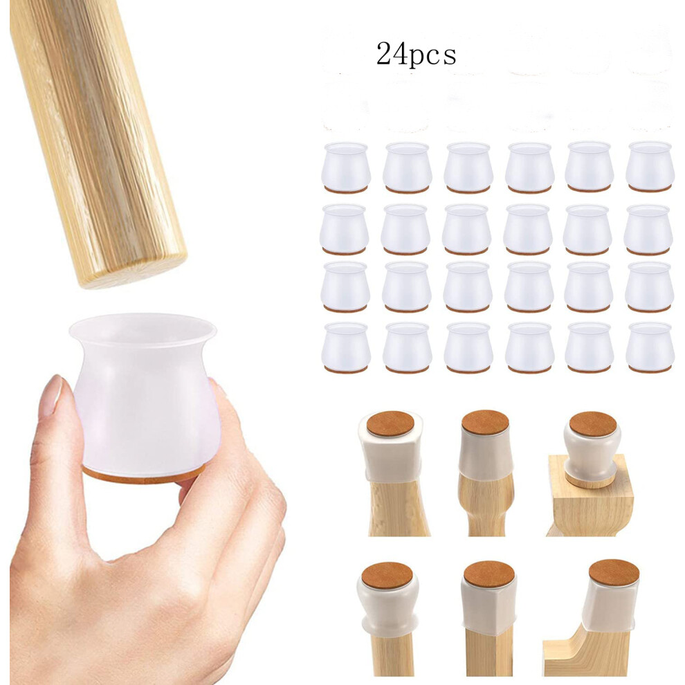 Protect Hardwood Floors With Silicone Chair Leg Protectors, Noise Reduction Ensures Quiet Movements, Flexible & Stretchable Design Offers Universal Fi 9489125696854