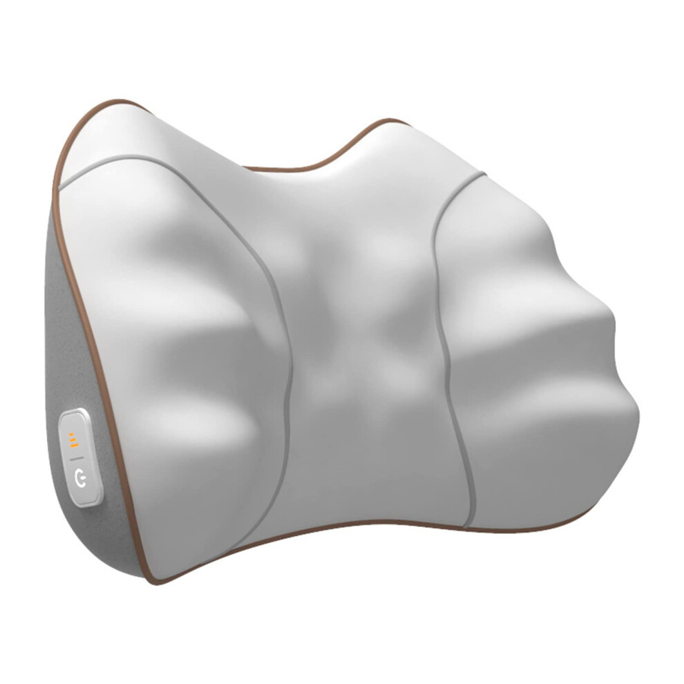 Grey Lumbar Hot Compress Massage Pillow For Shoulder And Neck Massager Intelligent Timing