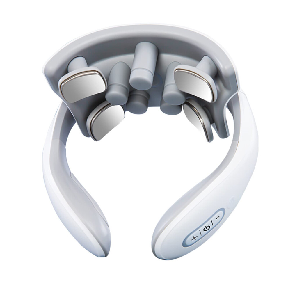 Neck Massager Portable EightHead Kneading, Rechargeable, Acupuncture Pulse Heating, Cervical Spine Instrument