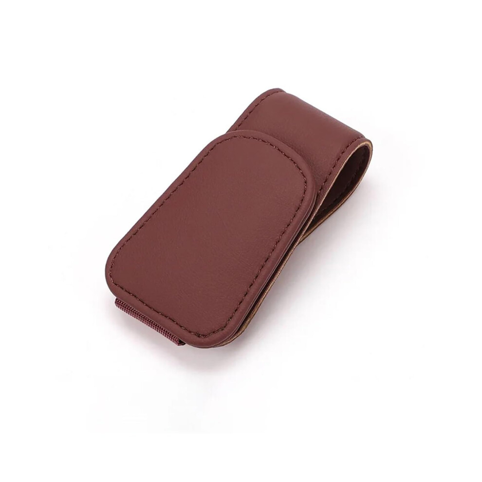 Sunglass Holder Universal Car Sun Visor Clip, Wine Eyewear Box, Card Ticket Holder, Car Interior Accessory Red 9105992366774