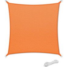 Rechteckiges Sonnensegel für Terrasse und Garten, einfache Montage und Demontage, gebogenes Design, atmungsaktives Material (2x2m Orange)