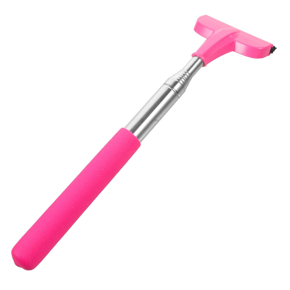 Telescopic Car Window Cleaner Squeegee Handle Extendable Squeegee, Rearview Mirror Wiper, Pink 9339159447369