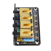 Gitarre Feststehende Brücke Elektrischer Bass Hardtail Sattel GA908 6cm Schwarz