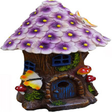 Betoverend sprookjesachtig tuinhuisje in de vorm van een paddenstoel, waterdicht hars, elegant ontwerp voor terras- en tuindecoratie, ideaal cadeau,