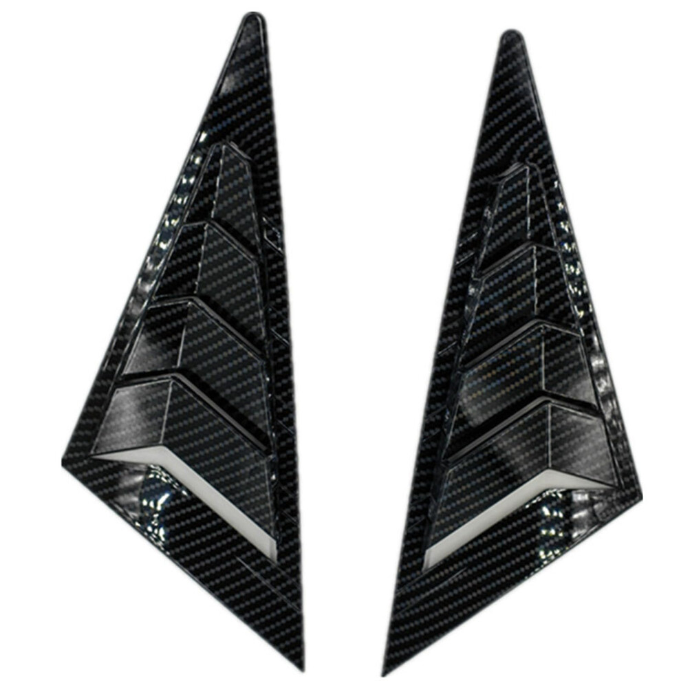 Rear Side Window Louvers Shutters 2Pcs Carbon Fiber Look 20062010 Compatible For Honda Civic Mk8 9323874184944