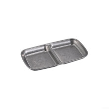 Stainless Steel Sauce Dish 14 Compartments, 304 Stainless Steel, Stable Base Prevents Spills, Catering (2 Grids)