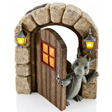 Artificial Stone Dragon Statue, Resin Craft Ornament With Integrated Solar Panel, Suitable As A Gift For Fantasy Fans