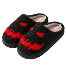 Halloween Slippers Plush House Home Shoes Non-Slip Indoor-2XL