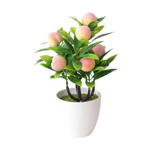 Onderhoudsvrije, realistische kunstmatige fruitbomen voor bruiloften, huis, tuin, kantoor, café, levensechte bonsai-decoraties met een heldere