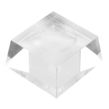Feng Shui Glücksbringer-Präsentationsständer Eleganter Sockel aus klarem Glas mit Galaxieneffekt Geeignet für kugelförmige Sammlerstücke und