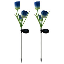 Solarbetriebene Tulpenleuchten, wasserdichte Gartenleuchten mit Erdspieß, automatische LED-Landschaftsbeleuchtung für Terrasse, Garten und Rasen