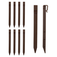 Estacas reutilizables para jardín, estacas de plástico resistentes para patios y jardines multiusos, estacas para paisajismo y decoración