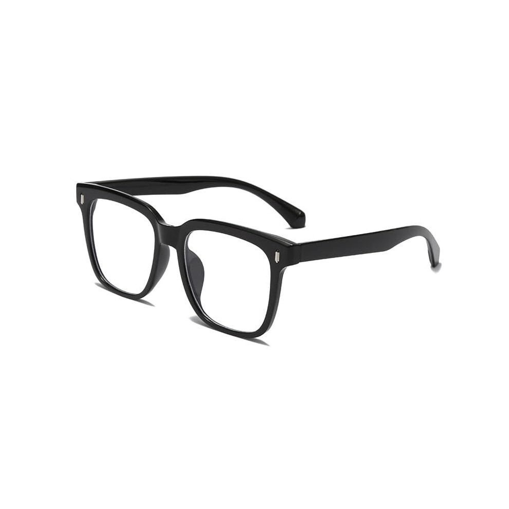 Blue/Light/Black Oversized Anti Computer Readers Eyeglasses Square Frame +3.50 Diopter Fatigue Relief Reading Glasses