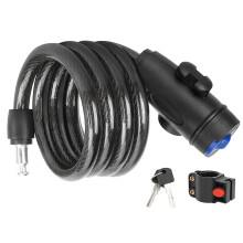 Bike Lock Road 2020 110cm/1cm Security Cable Lock With Mounting Bracket For Bike, Motorcycle, MTB