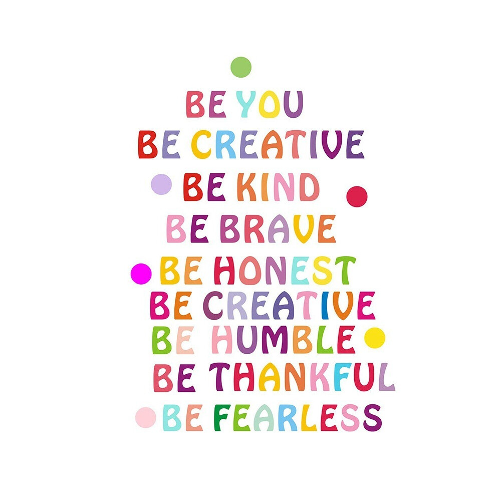 Colorful Nursery Decor, Inspirational Quote Wall Decals With Motivational Positive Saying For Bedroom Decorations, Easy To Peel And Stick On Applicati