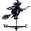 Διακόσμηση κήπου, Witch Weathervane για κήπο Ρετρό μάγισσα σε σχήμα δείκτη κατεύθυνσης 1