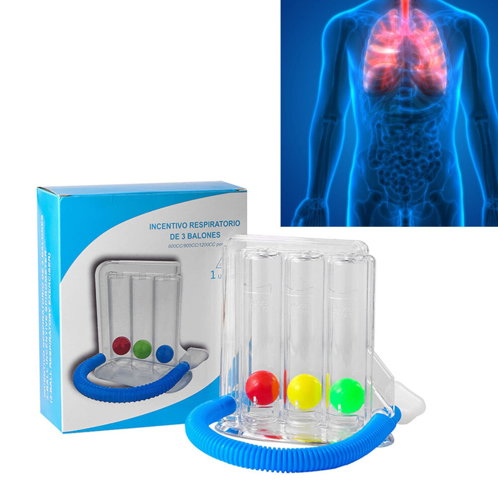 Breathing Exerciser, Compact, Adjustable Inhalation Rates, Detachable, Easy To Clean, 3Ball Set For Clinics
