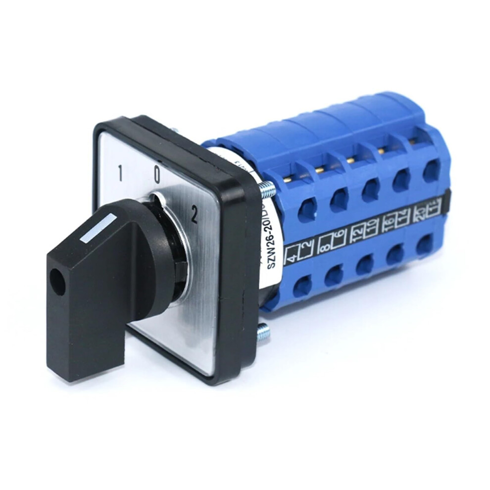 48X48mm Panel 102 3Position Universal Changeover Switch 20Pin Terminal 240V 20A Latching Rotary Cam Selector 9339159448519