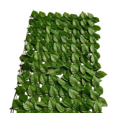 Privacyscherm voor buitenafscherming, kleurvaste kunstmatige klimop panelen met UV-bestendige coating, realistische groene kunsthaagranken voor tuin