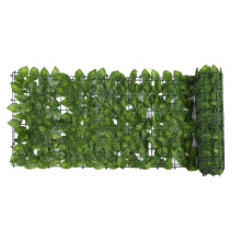 Clôture artificielle en lierre à feuilles haute densité, aspect lierre vert réaliste, résistante aux UV et à la décoloration, extensible,