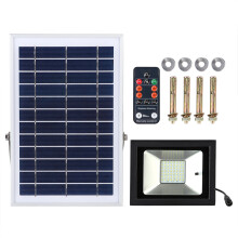 Refletor solar externo com controle remoto, luz de segurança movida a energia solar com acendimento e desligamento automáticos, LED super