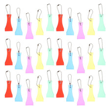 50Pcs Lotto Scratcher Tool Keychain - Plastic Scoop With Keyring