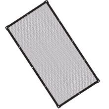 Toile d'ombrage résistante pour terrasse, jardin ou pergola, protection UV, maille avec œillets, matériau respirant, couleur argent.