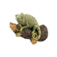 Kameleon beeldje van hars, handgemaakt, gedetailleerd, milieuvriendelijk, niet-giftig, wanddecoratie voor de tuin, duurzaam, lichtgewicht,