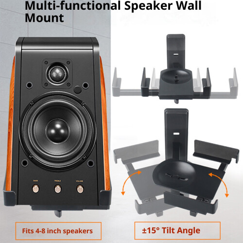 Bookshelf Speaker Wall Mount Bracket Metal-         2 pack 1