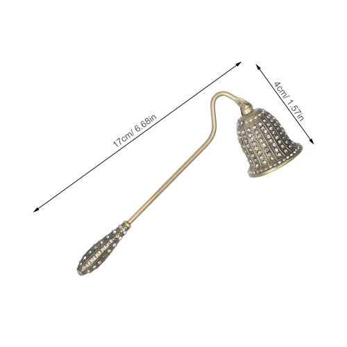 Candle Snuffer Com Strass Vintage E Longo Liga De Zinco 1