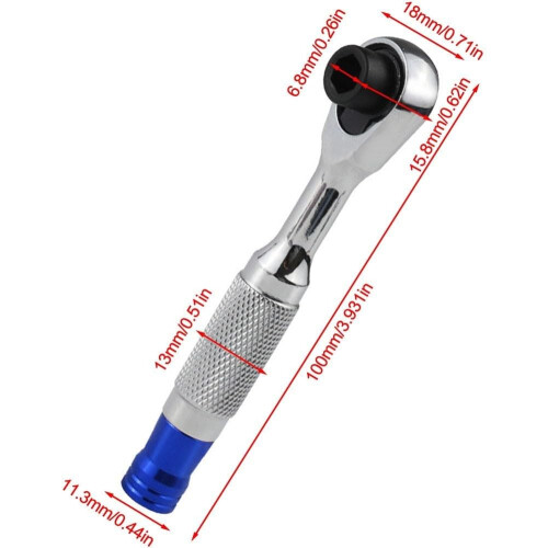 72 Tooth Ratchet Wrench Socket Tool For Tight Space, Steel Construction, Forward Or Reverse Drive, Auto 1