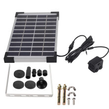 Kit de bomba de água solar para fonte e lago, bomba submersível com painel solar, alta eficiência, economia de energia, proteção contra
