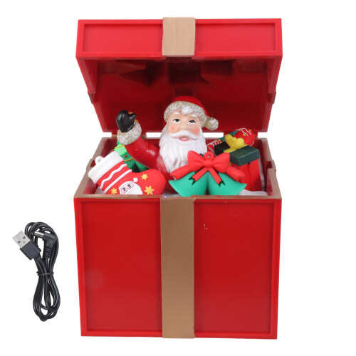 LED-Musik-Geschenkboxen für Weihnachtslieder, Playbacks,-Rot