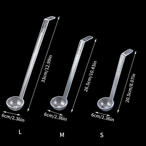 Multipurpose Plastic Serving Ladles with Long Handle Clear-S 2