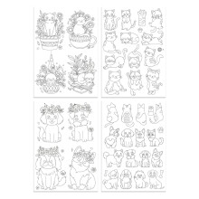 4Pcs Water Soluble Hand Sewing Stabilizer Embroidery Pattern-N