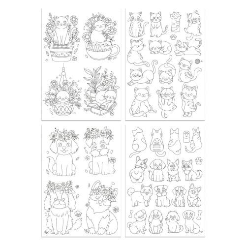 4Pcs Water Soluble Hand Sewing Stabilizer Embroidery Pattern-N