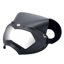 Dogs Goggles with Adjustable Strap Protections for-Black silver