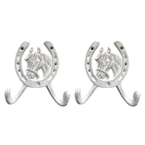 Horse Head Decorative Hooks Villa Decoration Bathroom-White