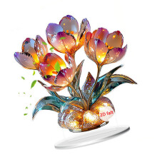 Petit Vase en acrylique en cristal, décoration de-style D