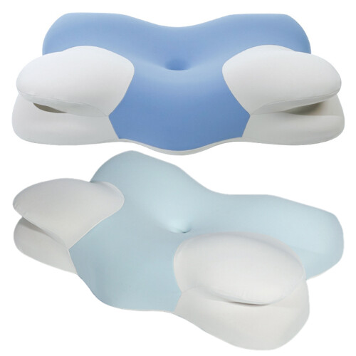 Oreiller ergonomique en mousse à mémoire de forme pour-bleu 1