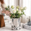 Decorat Finish Ceramic Vases With Textured Wrinkles-silver 5