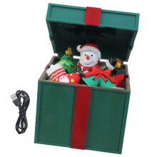 Battery Operated Rotating Music Boxes Christmas-Green