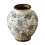 Aged Finish Ceramics Centerpieces Vases Blue Patterneds 1