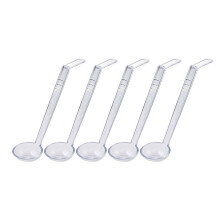 Set Of 5 Clear Plastic Serving Spoons Long Handle Banquets-S