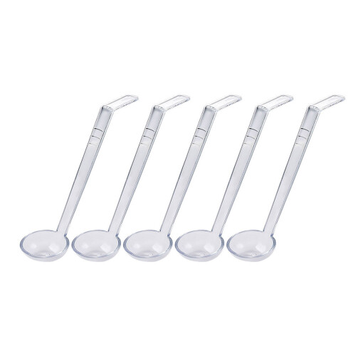 Set Of 5 Clear Plastic Serving Spoons Long Handle Banquets-S