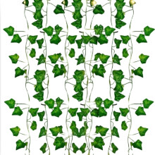 LED Vine Lights with Realistic Fake Ivy Leaves, Battery Operated Hanging Vine Garland for Indoor Outdoor Wedding Decor, Durable Copper Wire Artificial