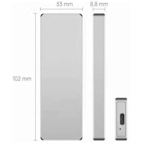 4TB Slim Portable External M.2 SSD USB 3.1 Read 520 MB/s Write 500 MB/s Plug and Play for PC Linux MacBook 1